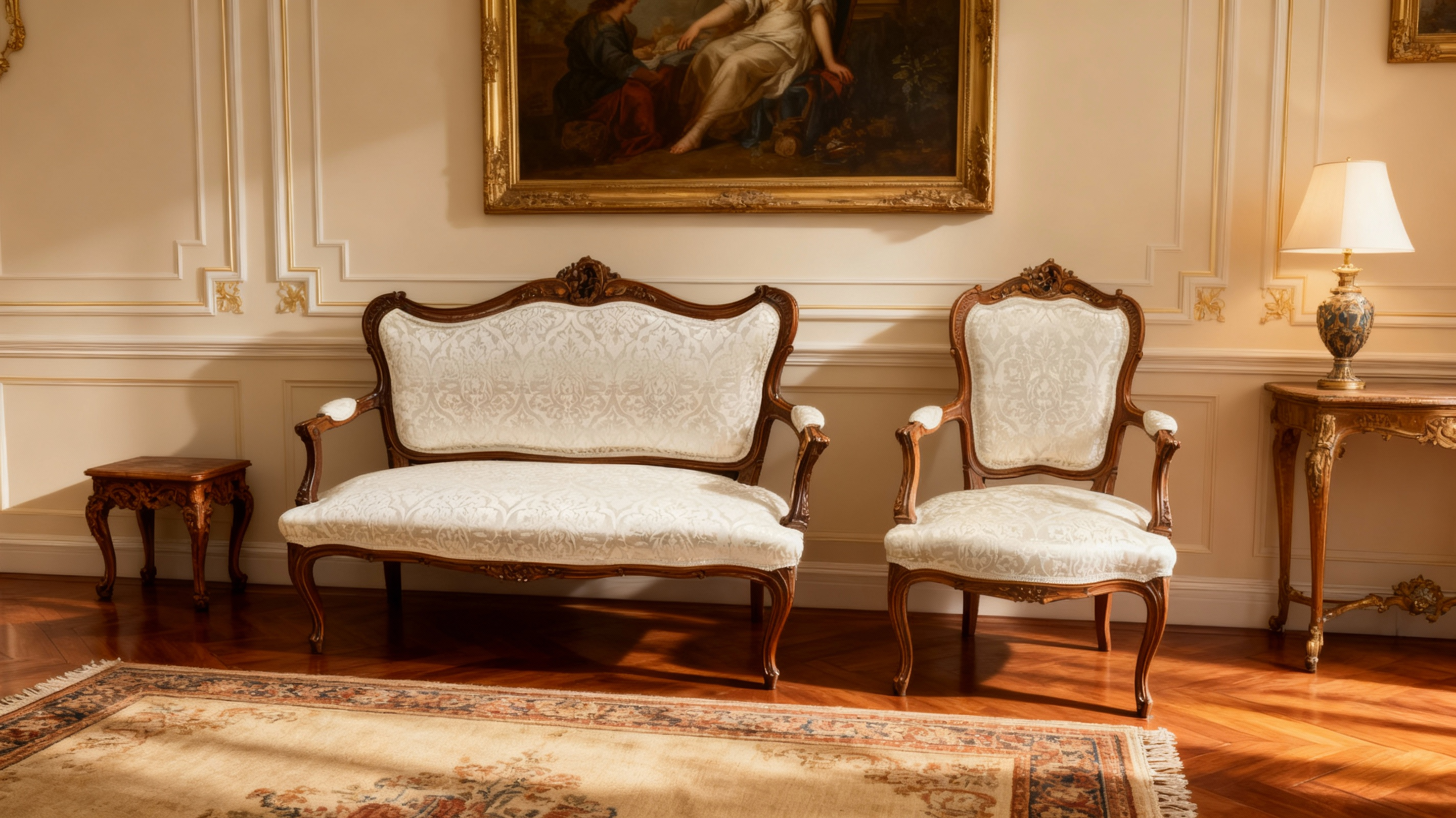 Chaise banc rembourrée